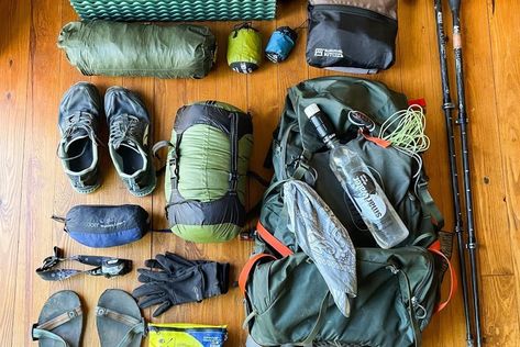 How I Packed for the Pacific Crest Trail in One Day - The Trek Ultralight Backpacking Food, Ultralight Camping Gear, Ultralight Backpacking Gear, Ultralight Tent, Ultralight Camping, Mountain Gear, Georgia May, Down Sleeping Bag, Ultralight Backpacking