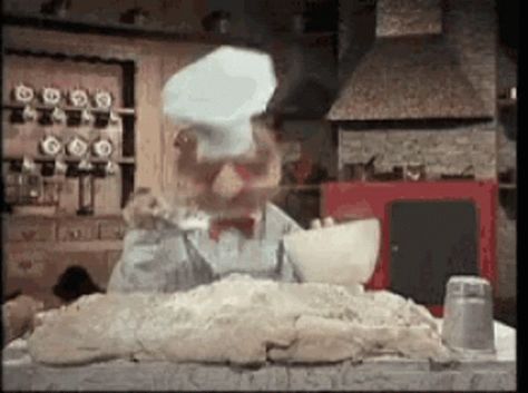 Swedish Chef Baking GIF - SwedishChef Baking Muppet - Discover & Share GIFs Bear Gif, Swedish Chef, Dancing Gif, Cartoon World, Movie Quotes Funny, Mary J, Funny Movies, Funny Halloween Costumes, How To Make Cookies