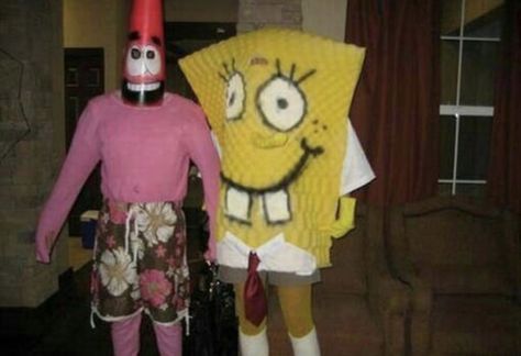 Bob Sponge and Star Patrick Patrick Costume, Spongebob And Patrick Costumes, Bob And Patrick, Halloween Costume Fails, Charlie's Angels 2019, Spongebob Halloween, Rockstar Costume, Spongebob Costume, Patrick Spongebob