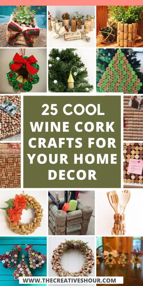 Wine cork crafts are unique and quite a millennial trend. It takes almost minimal effort but it looks posh and chic when included in the house decoration. So, here are some aesthetic wine cork crafts for wedding, decoration, Christmas, kids, wreath, wall art. Click here doe more unique wine cork crafts, DIY wine cork crafts, wine cork crafts for wedding, wine cork crafts for decoration, wine cork crafts for kids. Cork Crafts For Kids, Wine Cork Crafts Diy, Crafts For Decoration, Wine Cork Wall Decor, Diy Projects For Fall, Wine Cork Diy Projects, Corks Pumpkin, Cork Diy Projects, Wine Cork Christmas Tree