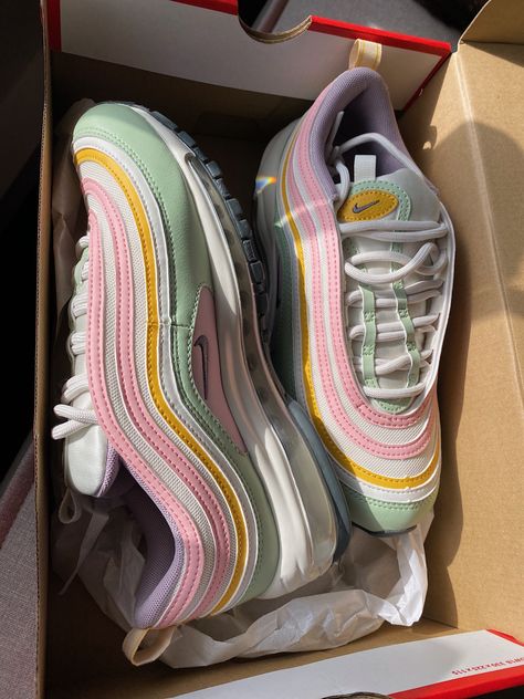 #aesthetic #shoesaddict #nikesneakers Nike Air Max 97 Aesthetic, Air Max 97 Aesthetic, Trendy Womens Shoes, Vans High Top Sneaker, Nike Air Max 97, Vans Sk8, Sneaker Head, Puma Sneaker, Shoe Collection