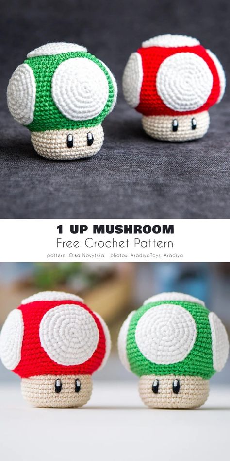 up mushroom scaled Crochet Patterns Free Bucket Hat, Sonic Crochet Pattern Free, Crochet That Sells Well, Mario Crochet Pattern, Crochet Mario, Cozy Hobbies, Crochet Therapy, Super Mario Game, Mario Crochet