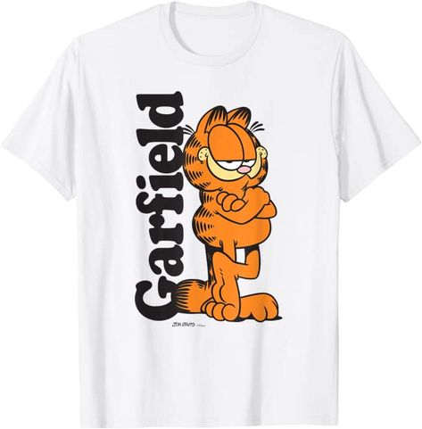 Garfield Svg Free, Garfield Merch, Nermal Garfield, Garfield Shirt Aesthetic, Garfield Tshirts, Branded T Shirts, Tshirt Logo, Top Styles, Fashion Branding