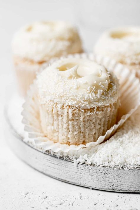 Light & moist coconut cupcakes with a dreamy coconut cream cheese frosting are just what you need to celebrate springtime. Coconut Cream Cupcakes, Coconut Cream Cheese, Coconut Cream Cheese Frosting, Cream Cupcakes, Coconut Cupcakes, Julia Child, Cheese Frosting, Coconut Cream, Cream Cheese Frosting