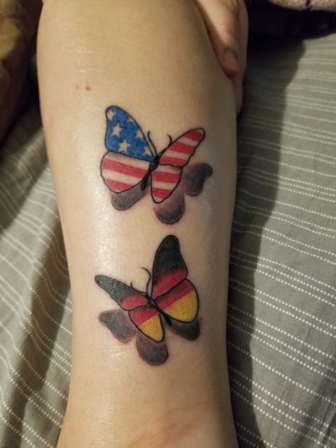 3D butterfly tattoos German Heritage Tattoo Ideas For Women, Germany Tattoo Ideas For Women, German Inspired Tattoos, German Tattoos For Women, Germany Tattoo Ideas, German Tattoo Ideas For Women, Heritage Tattoo, Germany Tattoo, German Tattoo