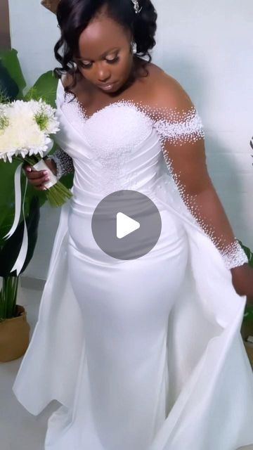 Classy White Outfits For Women, White Gowns Elegant Classy, Wedding Dresses African, Classy Elegant Wedding, Classic Gown, Couples African Outfits, African Bridal Dress, Glam Wedding Dress