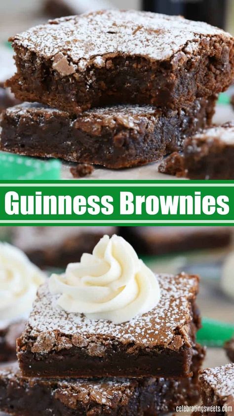 Guinness Brownies, Irish Dessert Recipes, Irish Desserts Traditional, Irish Cream Frosting, St Patricks Food, Celebrating Sweets, Irish Recipes Authentic, Irish Desserts, Irish Cooking