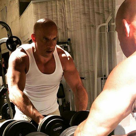 @vindiesel Instagram Have a great holiday weekend. Vin Diesel Workout, Movie Fast And Furious, Meal Breakfast, Stiff Leg Deadlift, Fast And Furious Actors, Gym Abs, Dumbbell Press, Workout Days, Gym Routine