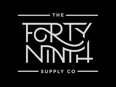 The Forty Ninth Supply Co by Nicolas Fredrickson. Love its vintage feel and ligatures. Nicolas Fredrickson, Art Deco Typography, Typographie Logo, Art Deco Logo, Logos Photography, Art Deco Font, Deco Font, Web Design Mobile, Co Logo