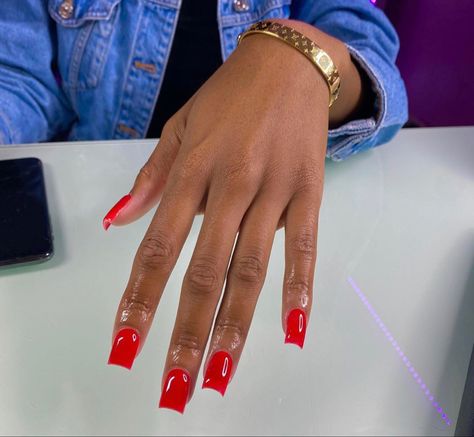 Short Bling Acrylic Nails, Drippy Nails, Nails Coffin Short, Short Red Nails, Red Ombre Nails, Sophisticated Nails, Red Gel Nails, Perfect Eyebrow, Tapered Square Nails