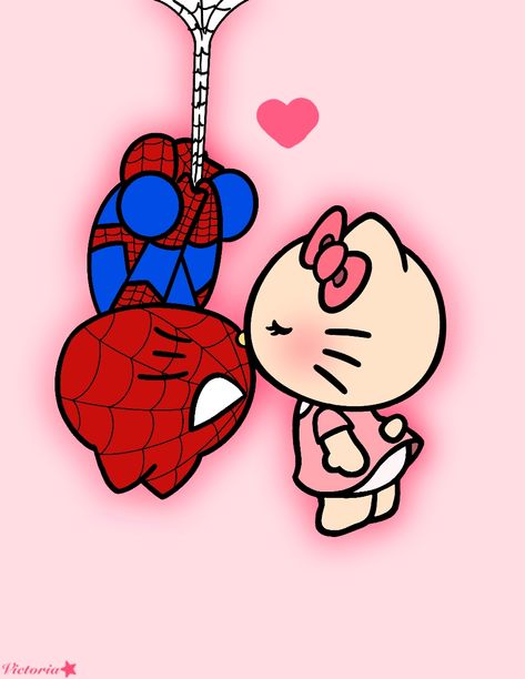 Hello Kitty Game, Hello Kitty And Spiderman, Y2k Sanrio, Pretty Gif, Kitty Kisses, Spiderman Gifts, Hello Kitty Wallpaper Hd, Pink Wallpaper Hello Kitty, Images Hello Kitty