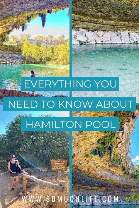 Hamilton Pool is an iconic Austin destination but you might not know everything you need to in order to visit. Here is my guide and tips for visiting Hamilton Pool in Austin, Texas. #visitaustin #austintexas Hamilton Pool Texas, Hampton Pool, Hamilton Pool Preserve, Austin Bachelorette Party, As The Crow Flies, Texas Bucket List, Hamilton Pool, Texas State Parks, Visit Austin