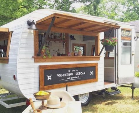 Rv Food Truck Conversion, Caravan Conversion, Camper Bar, Coffee Food Truck, Mobile Coffee Shop, Coffee Trailer, Mobile Coffee, Vintage Camper Remodel, Food Truck Business