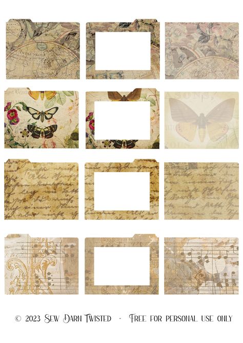 Ephemera Printables Free, Specimen Cards, Happy Planner Free Printable, Assemblage Art Collage, Journal Printables Free, Junk Journal Printables, Printable Journal Cards, Scrapbook Printables Free, Free Vintage Printables