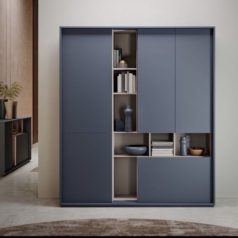 Wood And Color Combinations, Study Room Design, Wardrobe Door Designs, Office Cabinet, Blue Office, Wardrobe Design Bedroom, Cupboard Design, Design Del Prodotto, Wardrobe Doors