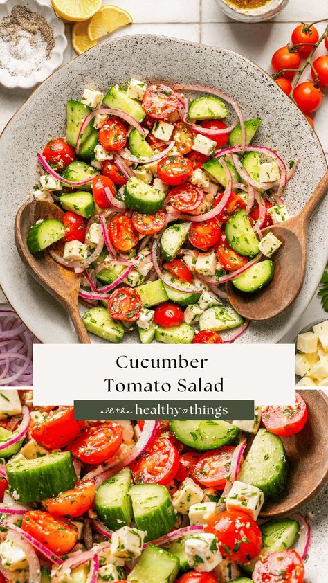 Cucumber Tomato Salad Vinegar, Cucumber And Tomato Salad, Tomato Cucumber Salad, Tomato And Onion Salad, Cucumber And Tomato, Summer Side Dish, Cucumber Tomato Salad, Simple Salad, Onion Salad