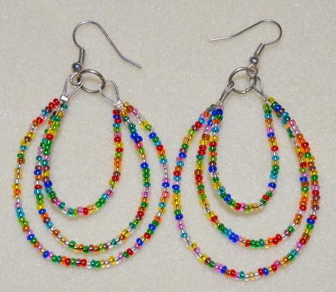 Creative Hobby Supplies: Multi Loop Seed Bead Earrings Seed Beads Earrings, Seed Bead Projects, Earrings Tutorial, Beaded Earrings Tutorials, This Heat, Bead Projects, Beads Earrings, Loop Earrings, Earring Tutorial