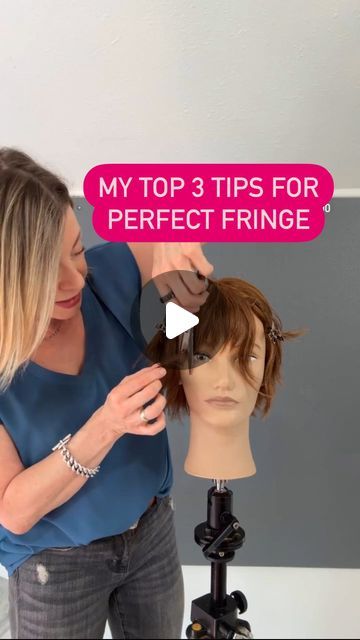 How To Cut A Fringe, How To Cut Fringe, Sweeping Fringe, Full Fringe, Bangs Tutorial, The Haircut, Haircut Tutorial, How To Cut Bangs, Fringe Bangs