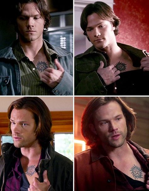 Sam And Dean Tattoo, Dean Tattoo, Sam E Dean, Supernatural Bloopers, Supernatural Movies, Supernatural Tattoo, Jared Padalecki Supernatural, Sam And Dean, Supernatural Imagines