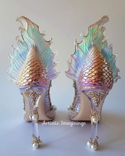 Merfolk Oc, Oc Cosplay, Mermaid Heels, Mermaid Shoes, Shoe Design, Shoe Inspo, Designer Shoes, Royalty, Mermaid