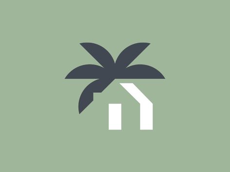 Palm Graphic Design, Accommodation Logo, Homestay Logo, Resort Logo Design, Palm Tree Logo, Palm Logo, Typo Logo Design, Sunset Hills, Resort Logo