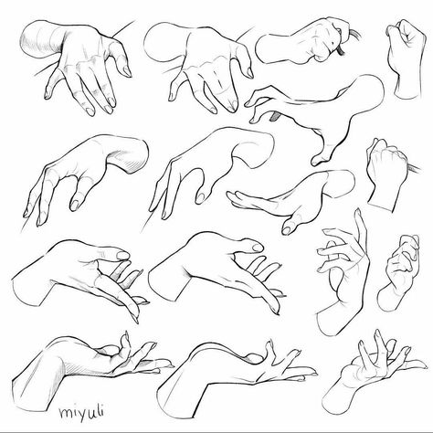 Hand Studies, Hand References, Black And White Art Drawing, Hand Drawing Reference, Human Anatomy Art, Hand Reference, Figure Sketching, Sketches Art, Art Tools Drawing