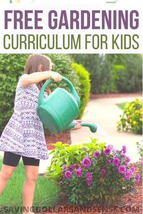 Easy School Garden Ideas, Elementary Garden Club Ideas, Gardening Curriculum For Preschool, Homeschool Gardening Curriculum, School Gardens Elementary, Gardening With Toddlers, Garden Club Ideas For Kids, Garden Lessons For Kids, Gardening Lessons For Kids