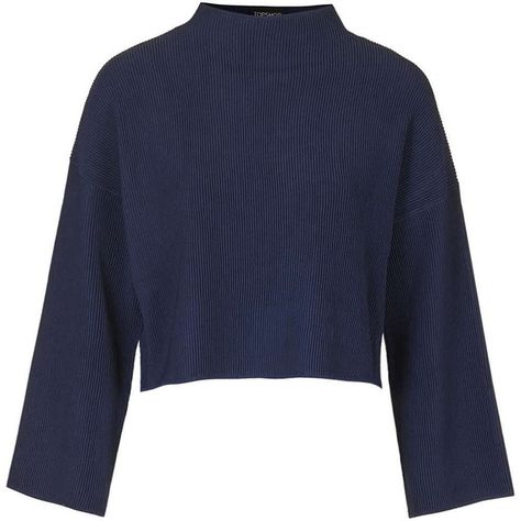 TOPSHOP Compact Rib Funnel Top ($63) ❤ liked on Polyvore featuring tops, navy blue, navy top, ribbed crop top, funnel neck top, rayon tops ve ribbed top Navy Blue Crop Top, Navy Crop Top, Rib Sweater, Rayon Top, Navy Blue Top, Navy Blue Sweater, Navy Sweater, Sweater Crop, Sweat Shirts