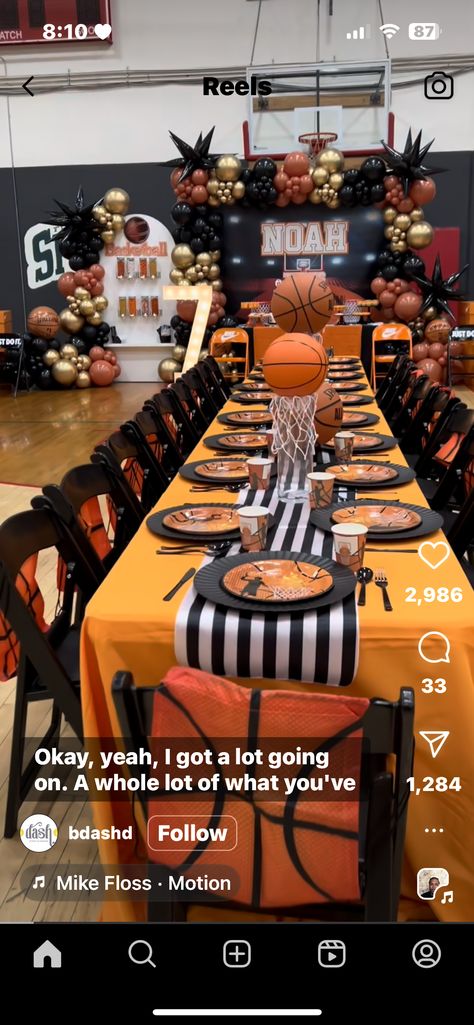 Basketball Theme Party Ideas, 2nd Basketball Birthday Party, Nba Birthday Theme, Basketball Themed Birthday Party Ideas, Kids Basketball Party, Born 2 Ball Birthday Party, Nba Birthday Party, Basketball Birthday Party Ideas, Basketball Party Ideas