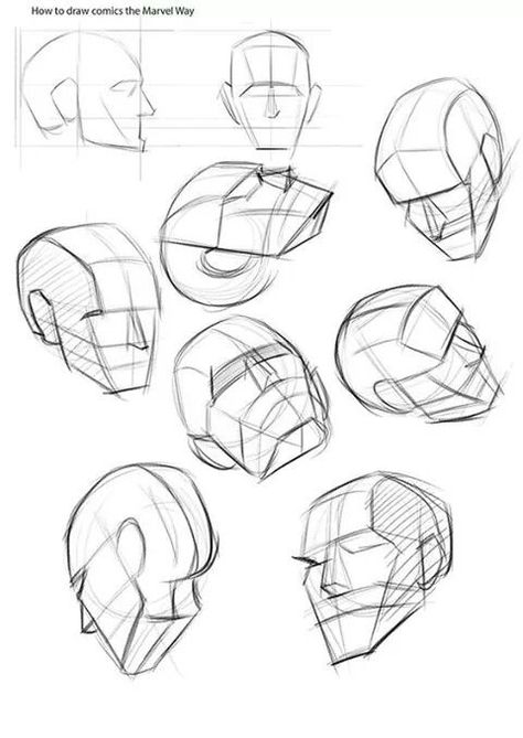 Head Planes Anatomy, Head Drawing Proportions, Head From Back Reference, How To Draw Dimensions, Head Planes Reference, Draw Head Step By Step, Drawing The Head, Loomis Method Head Angles, Anatomy Head Drawing