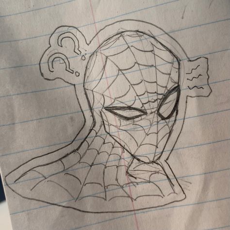 Art Sketchbook Spider Man, Spider Man Doodle Art, Spiderman Drawing Sketches Pencil, Batman And Spiderman Drawing, Spider Man Sketch Easy, Tomboy Drawing Sketches, Spider Man Drawing Ideas, Spider Man Art Drawing, Simple Spiderman Drawing