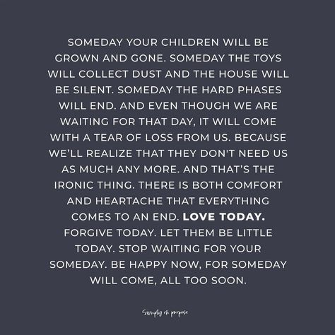 Ralphie• Positive Parenting on Instagram: “I have often thought about that phrase “joy in the journey”. I think it’s funny. Because friend, there is no other option. Someday our…” Little Quotes, Love My Daughter Quotes, Joy In The Journey, Let Them Be, I Love My Daughter, Little Things Quotes, Daughter Quotes, Positive Parenting, Christmas Pictures