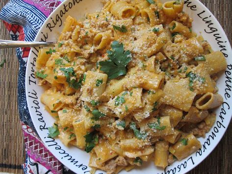 Stirring the Pot: Ina Garten's Rigatoni with Sausage and Fennel {One Of My Favorite Recipes Of All-Time!!} Rigatoni With Sausage And Fennel, Fennel Sausage Pasta, Sausage And Fennel, Rigatoni With Sausage, Creamy Sausage Pasta, Fennel Pasta, Amazing Pasta, Sausage Rigatoni, Fennel Recipes