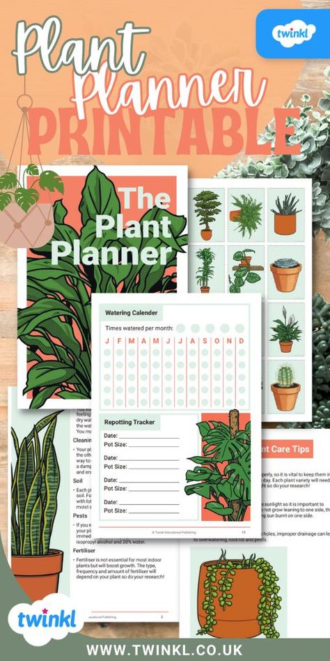 Twinkl’s plant planner printable worksheets with original Twinkl illustrations. Plant Planner, Plant Care Tips, Plant Watering, Home Grown Vegetables, Money Makers, Houseplants Indoor, The Plant, All Plants, Plant Lover