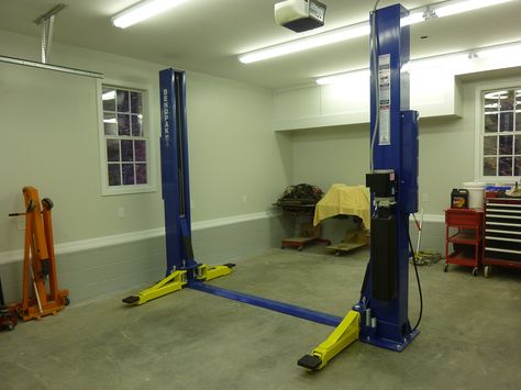 Two Post Car Lift, Garage Car Lift, Garage Workshop Layout, Two Post Lift, Tiger 2, Garage Lift, Workshop Layout, Garage Furniture, Garage Loft