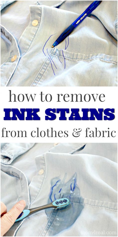 Remove Ink Stains From Clothes, Remove Ink From Clothes, Ink Out Of Clothes, Remove Ink Stains, Ink Removal, Ink Stain Removal, Stain On Clothes, Pen Stain, Ink Stains