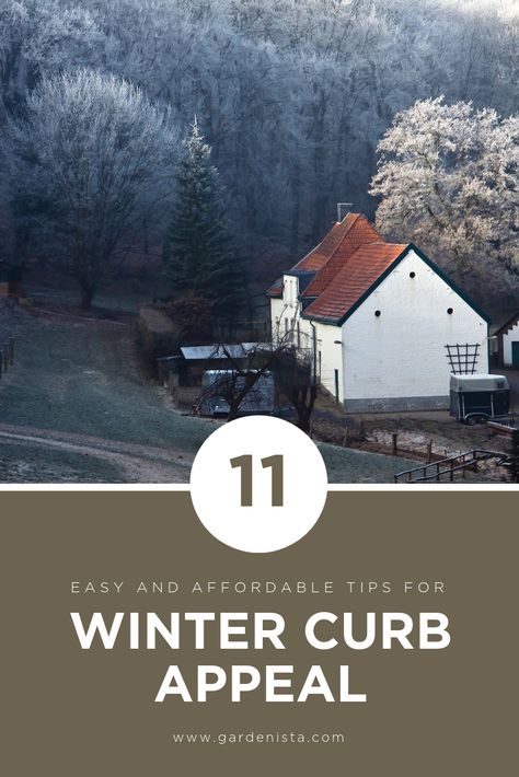 11 easy and affordable ways to make your house look welcoming in winter from the editors of Gardenista. #gardenista #curbappeal #winter #wintercurbappeal #gardeningtips #garden Winter Curb Appeal, Easy Curb Appeal Ideas, Urban Garden Design, Yard Project, Small Outdoor Spaces, Winter Diy, House Architecture Design, Winter Landscape, Winter Garden