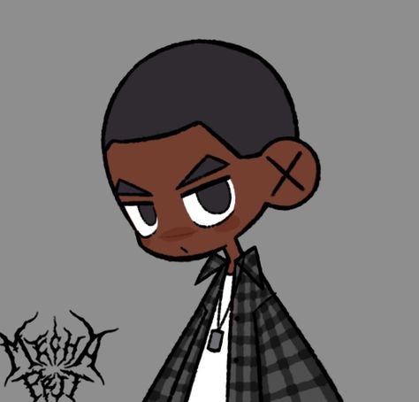 Dreadhead Cartoon Pfp, Black Adventure Time, Buzz Cut Drawing, Easy Graffiti, Asthetic Picture White And Black, Easy Graffiti Drawings, Black Anime Guy, Anime Drawing Books, Hand Drawing Reference