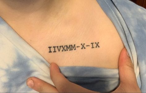 Roman numeral tat dedicated to my childhood best friend that passed away Roman Numeral, My Childhood, Roman Numerals, Tattoo Quotes, Tatting, Best Friend, Best Friends, Tattoos