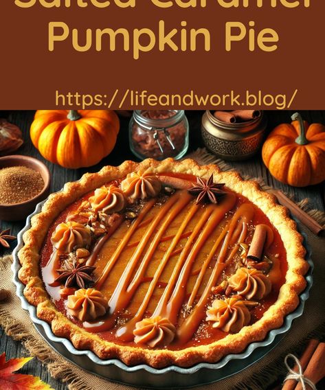 Salted Caramel Pumpkin Pie Recipe Pumpkin Caramel Pie, Salted Caramel Pumpkin Pie, Carmel Pumpkin Pie, Caramel Pumpkin Pie, Fresh Pumpkin Pie, Classic Pumpkin Pie, Pumpkin Filling, Caramel Pie, Caramel Pumpkin