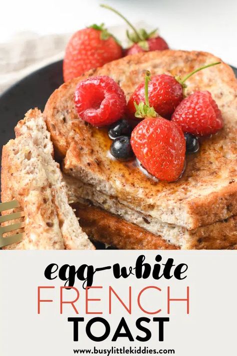 French Toast With Egg Whites, Egg White French Toast, Fulfilling Breakfast, Low Fat Breakfast, Protein French Toast, Banana Chocolate Chip Pancakes, Egg White Recipes, French Bread French Toast, Kitchen Whisk