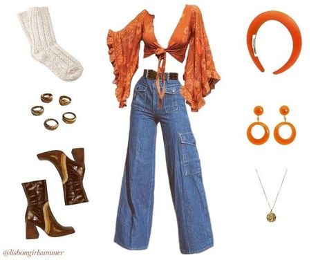 80s Outfits Summer Party, 60s Country Fashion, 70s Style Tops, Iconic Summer Outfits, 70s Asthetics Outfit, Summerfest Outfit, 60 Outfits 60s Style, Abba Outfits Ideas, 80’s Outfit Ideas