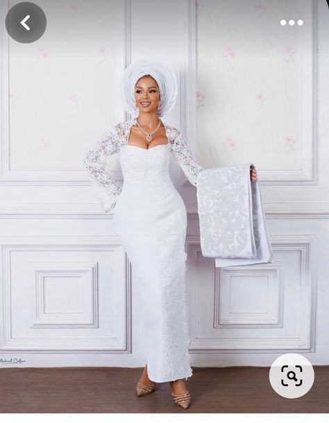 Lace Styles For Bride Introduction, White Asoebi Lace Styles For Wedding, Ankara White Dress Styles, White Nigerian Lace Styles, White Ankara Lace Dress Styles, White Asoebi Lace Styles, White Lace Gown Styles Nigerian, White Asoebi, White Lace Dress Styles Nigerian