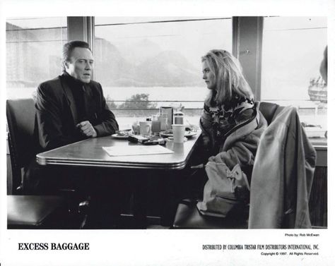 "Excess Baggage" movie still, 1997.  L to R: Christopher Walken, Alicia Silverstone. Excess Baggage, Alicia Silverstone, Christopher Walken, Movie Scenes, Movies Showing, Celebrity Crush, Just Love, Film, Music