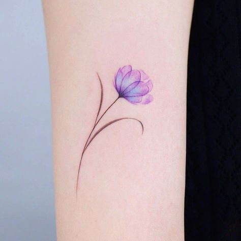 Tiny Flower Tattoos, Tulip Tattoo, Mom Tattoo Designs, Anklet Tattoos, Beautiful Flower Tattoos, Tattoos For Women Flowers, Small Pretty Tattoos, 4 Tattoo, Tasteful Tattoos