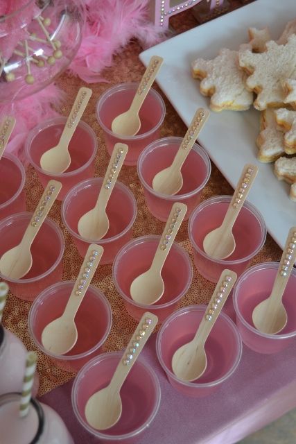 Pink Jelly Cups Pink Jello Cups, Pink Jello, Hbd Ideas, Wicked Party, Jello Cups, Beauty Events, Jelly Desserts, Jelly Cups, Gelatin Dessert