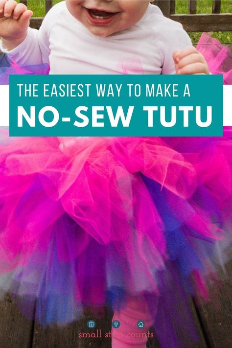 This tutu is so cute for toddlers' Halloween costumes, and bonus points - it's no-sew! Check out how to make one yourself. #unicorncostume #diycostume #babyhalloweencostume #diyhalloween #handmadecostume #nosewtutu #nosewcostume #easycostumes Diy Unicorn Costume, Sew Halloween Costume, Handmade Halloween Costumes, No Sew Tutu, Tutu Tutorial, How To Make Tutu, Make A Tie, Handmade Tutu