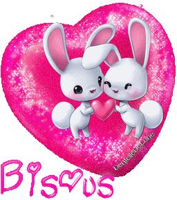 Gif animé Bisous avec mignon couple de lapins - les gifs animés de dentelledelune Anime Bisou, Calin Gif, Love Heart Images, I Love You Pictures, Tatty Teddy, Hello Kitty, Gif, Kitty, Anime