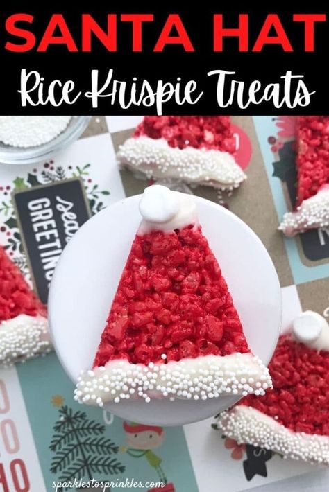 Rice Crispy Treats Christmas, Krispie Treats Christmas, Cards Ideas Handmade, Rice Krispies Treats, Krispies Treats, Christmas Craft Projects, Rice Crispy Treats, Party Food And Drinks, Handmade Greeting Cards