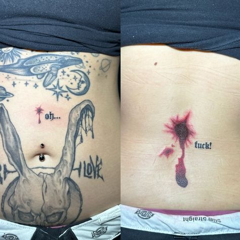 fake blood fake blood fake blood Blood Tattoo, Tattoo On, Tattoos, On Instagram, Instagram